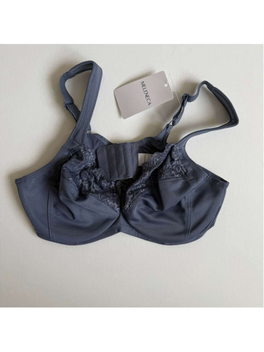 Women's MELENECA Blue Lace Underwire Bra 34D